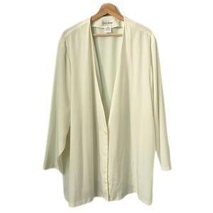 Graver Studio Cream Elegant Open Front Blazer Made in USA in Size 3X